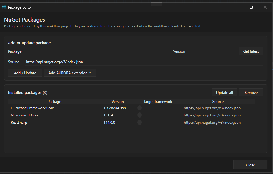Package Editor